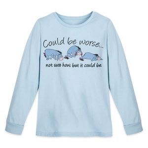 Blue eeyore long sleeve tee shirt size 2XL
